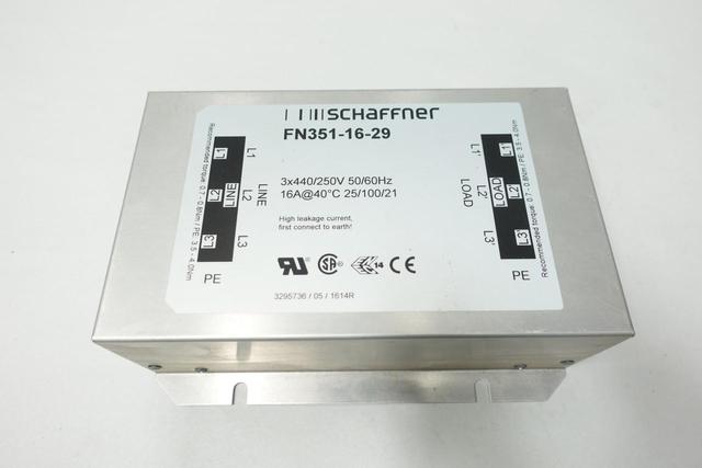 SCHAFFNER FN351-16-29 POWER LINE FILTER 16A AMP 440V-AC