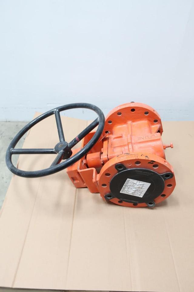 XOMOX 0361EG TUFLINE MANUAL GEAR OPERATED STEEL FLANGED PLUG VALVE 6IN 300