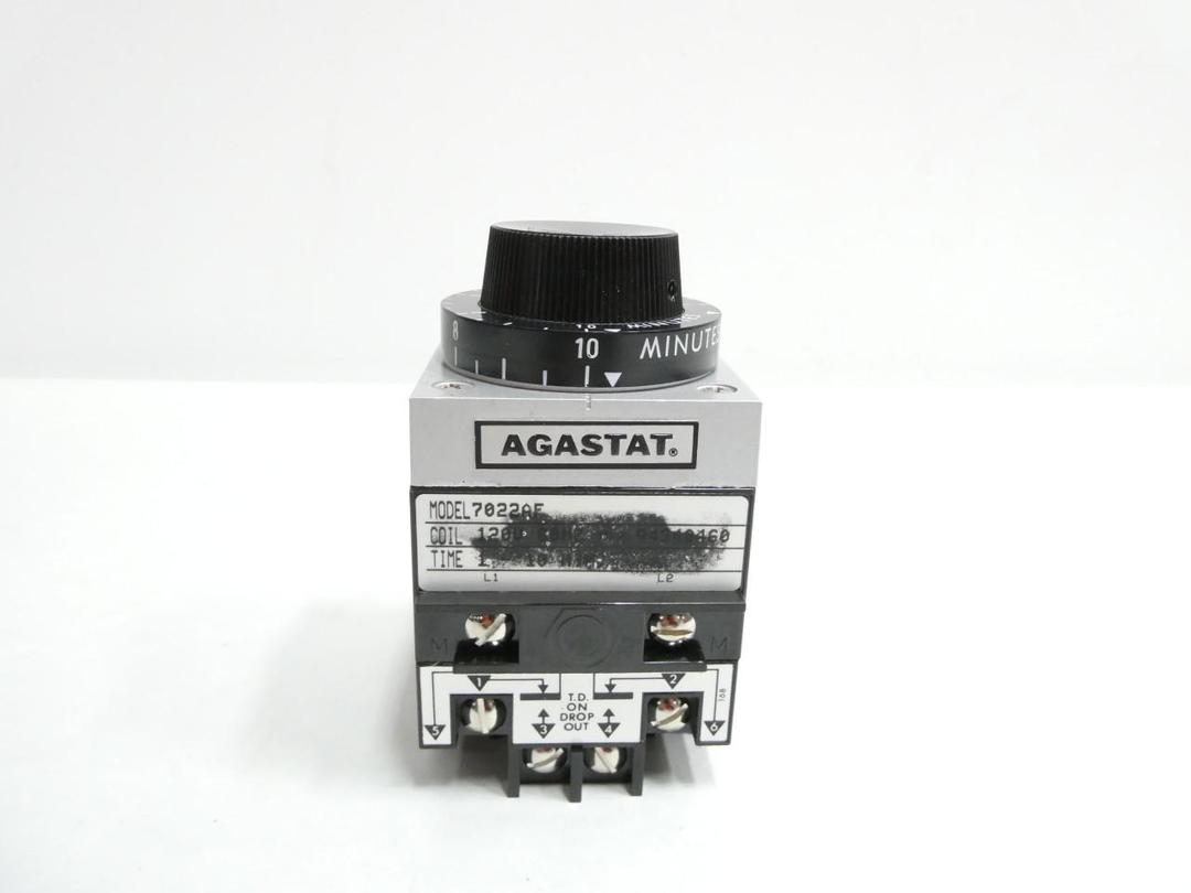AGASTAT 7022AF TIME DELAY RELAY 1-10MIN 120V-AC