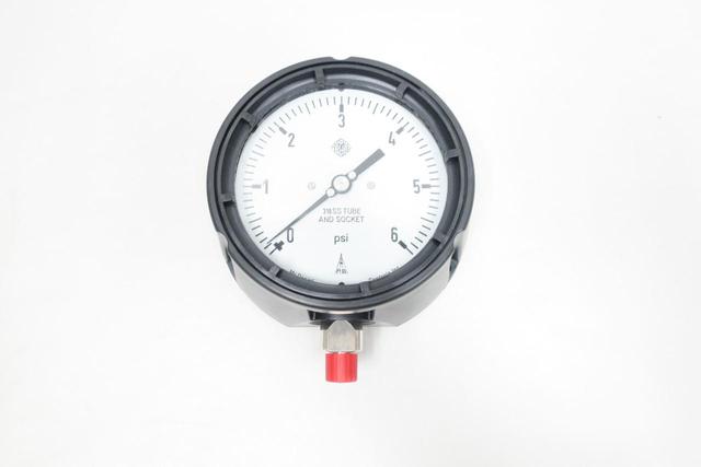 MCDANIEL CONTROLS MPB/SA6 AB01026 PRESSURE GAUGE 4-1/2IN 0-6PSI 1/4IN NPT