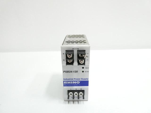 RHINO PSB24-120 INDUSTRIAL POWER SUPPLY 100-240V-AC 5A AMP 24V-DC