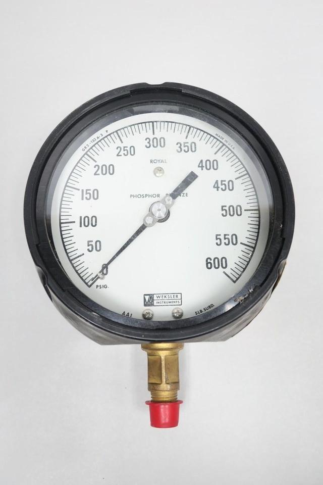 WEKSLER GR2-133A-3 PRESSURE GAUGE 4-1/2IN 0-600PSI 1/4IN NPT