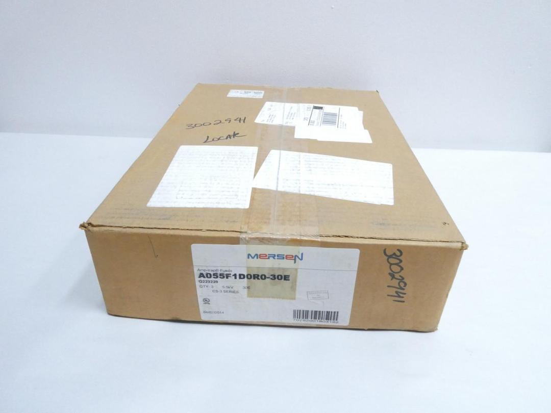 BOX OF 3 MERSEN A055F1D0R0-30E MEDIUM VOLTAGE FUSE 30E AMP 5.5KV-AC