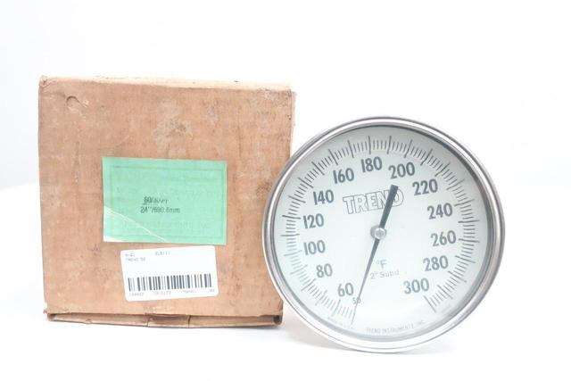 TREND 52 BIMETAL THERMOMETER 5IN 24IN 50-300F 1/2IN NPT