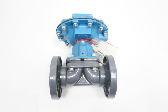 ITT 3312 DIA-FLO PNEUMATIC FLANGED PVC DIAPHRAGM VALVE 1-1/2IN