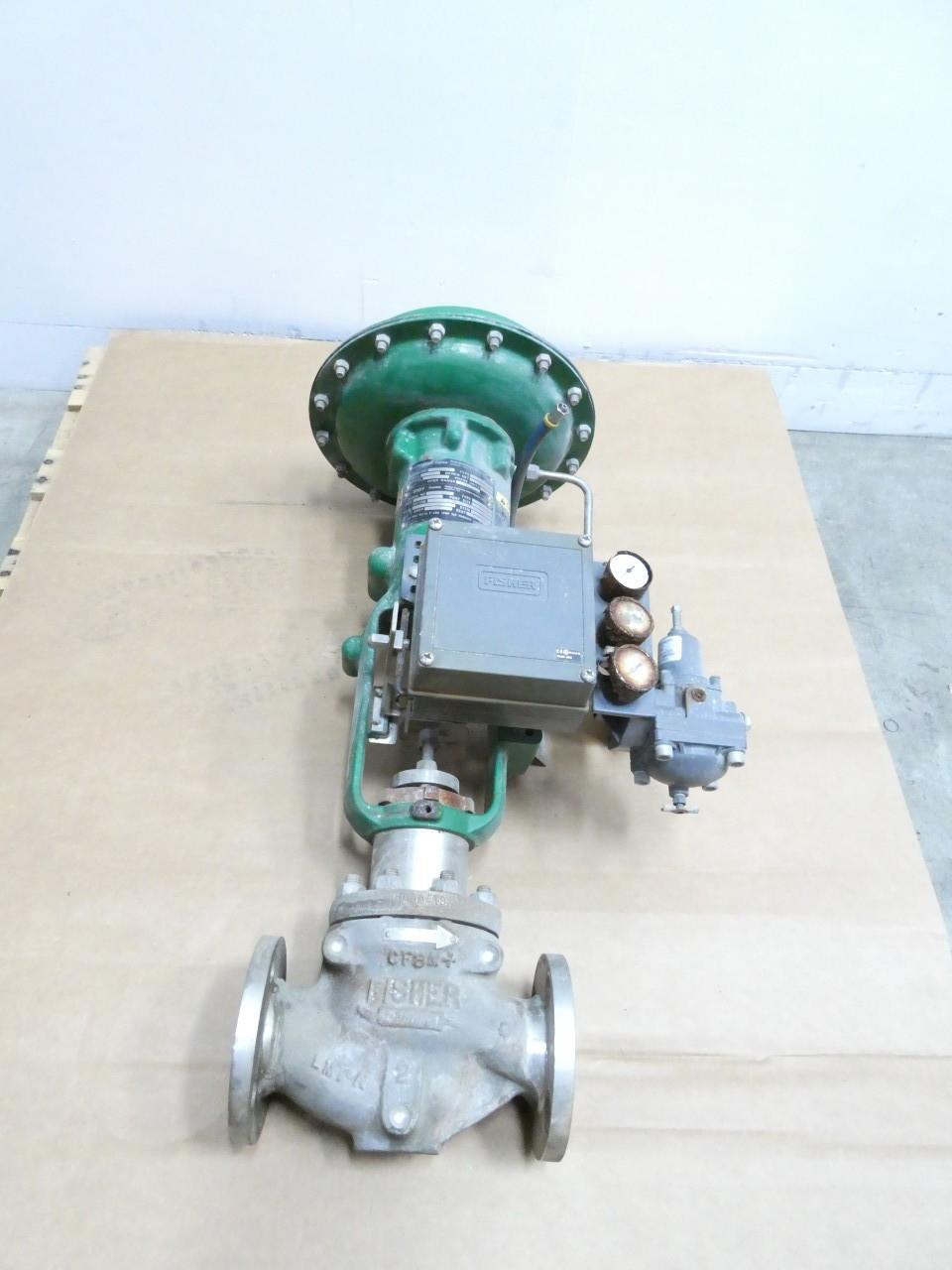 FISHER EZ 667 SIZE 40I 3582G PNEUMATIC STAINLESS FLANGED CONTROL VALVE 2IN 150
