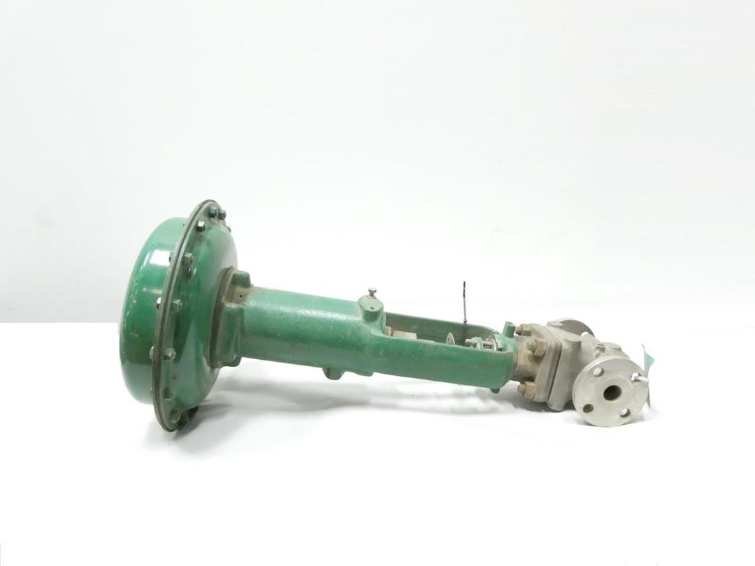 FISHER ED 667 SIZE 34 PNEUMATIC STAINLESS FLANGED CONTROL VALVE 1IN 150