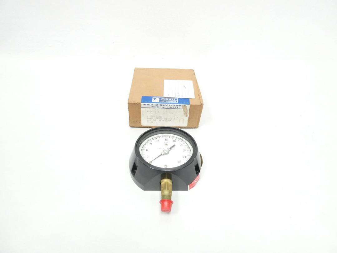WEKSLER AA13P PRESSURE GAUGE 3-1/2IN 0-30IN-HG 1/4IN NPT