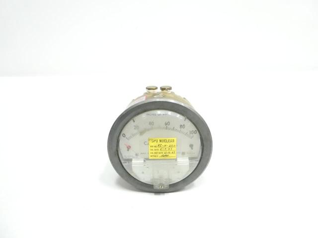 DWYER 4100 CAPSUHELIC PRESSURE GAUGE 4IN 1/4IN NPT 0-100IN-H2O