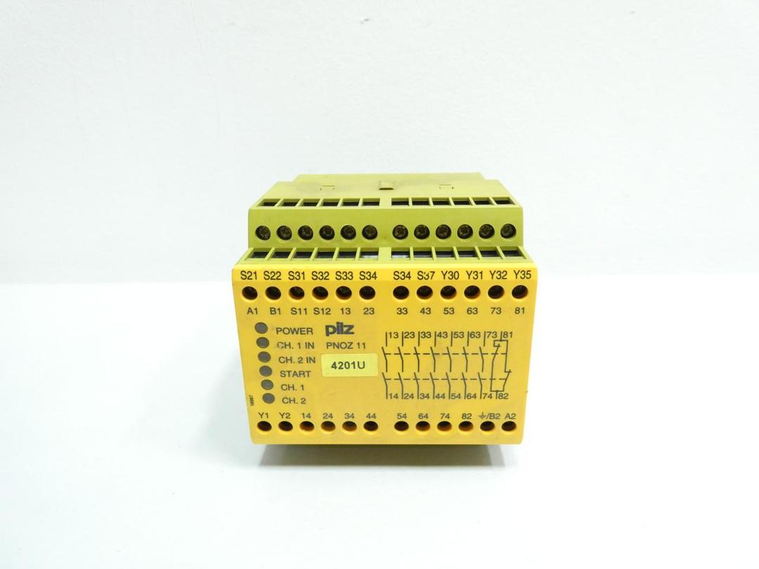 PILZ PNOZ 11 230-240VAC 24VDC 7N/O 1N/C 774086 SAFETY RELAY 230-240V-AC 24V-DC