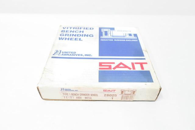 UNITED ABRASIVES 28025 TYPE 1 A80X METAL GRINDING WHEEL 8 X 1 X 1IN