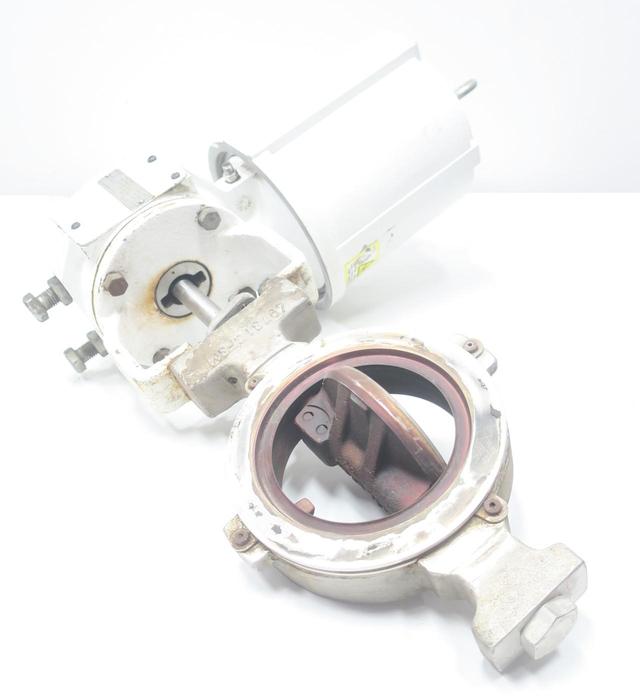 FLOWSERVE VALTEK VALDISK PNEUMATIC STAINLESS WAFER BUTTERFLY VALVE 6IN 150