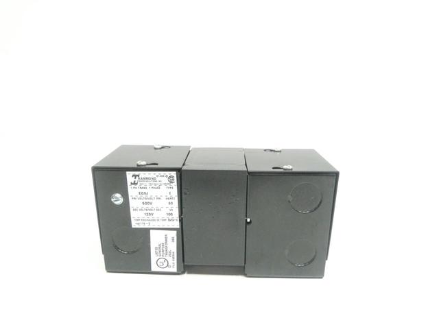 HAMMOND EG9J TYPE E TRANSFORMER 1PH 100VA 600V-AC 120V-AC