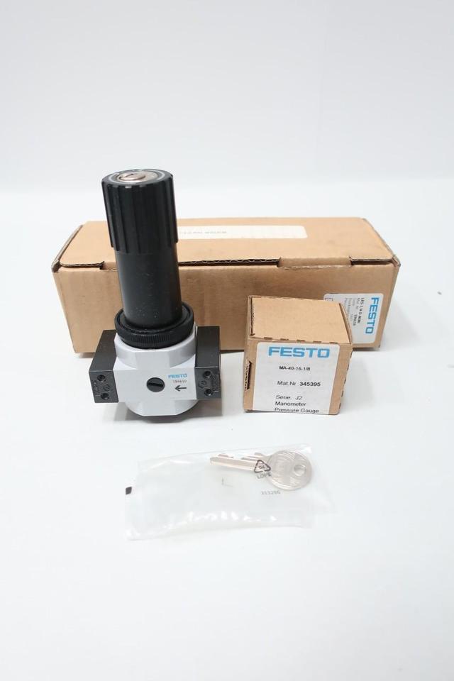 FESTO LRS-1/4-D-MINI 194610 PNEUMATIC REGULATOR 1/4IN NPT 240PSI