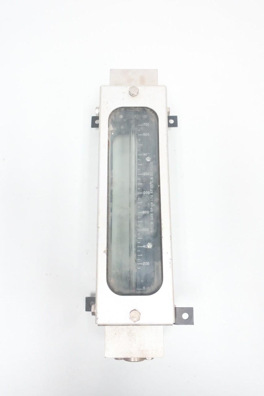 BROOKS INSTRUMENT 1110-01F1B1T VARIABLE AREA FLOW METER 0-1700SCCM 1/4IN NPT