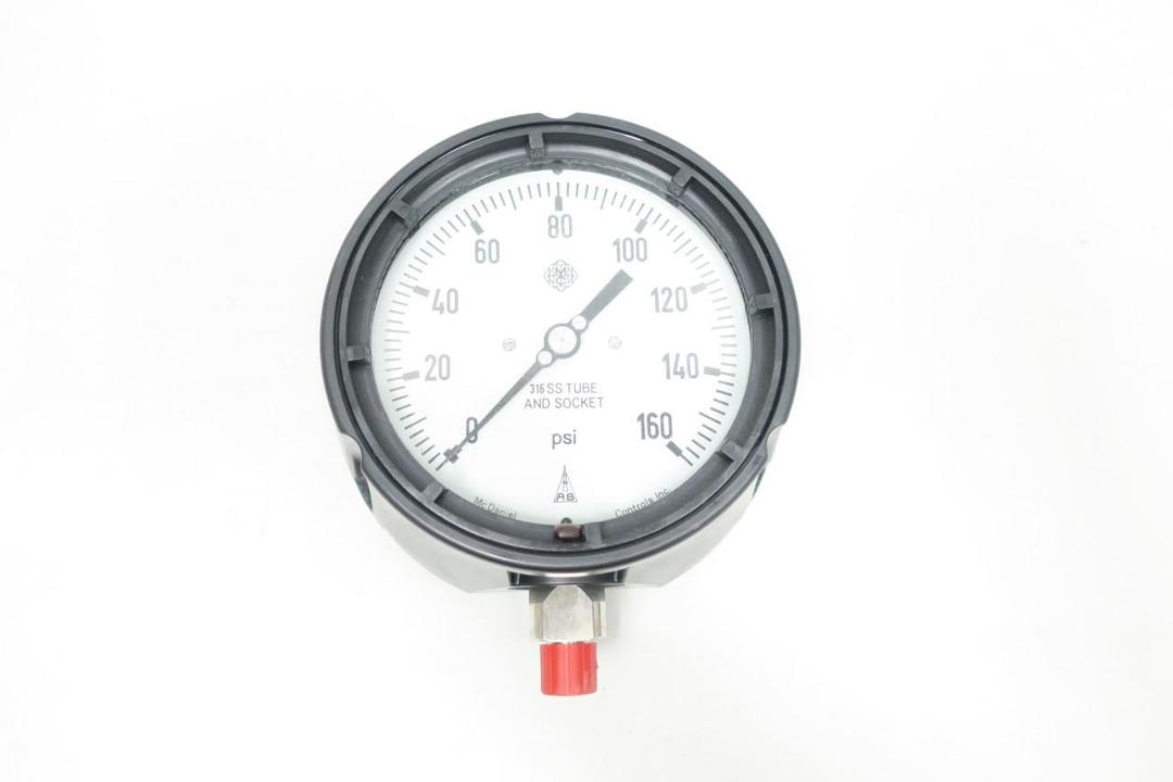 MCDANIEL CONTROLS MPB/SAE AB10504 PRESSURE GAUGE 4-1/2IN 0-160PSI 1/4IN NPT