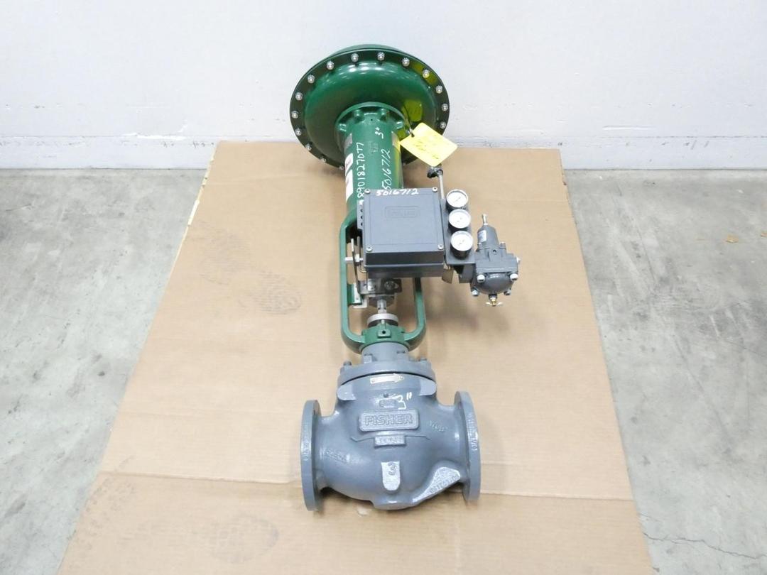 FISHER ES 667 SIZE 45 3582G PNEUMATIC STEEL FLANGED CONTROL VALVE 3IN 150