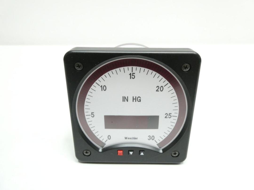 WESCHLER INSTRUMENTS B6-241 BARGRAPH PRESSURE PANEL METER 0-30IN-HG 24V-DC
