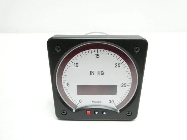 WESCHLER INSTRUMENTS B6-241 BARGRAPH PRESSURE PANEL METER 0-30IN-HG 24V-DC