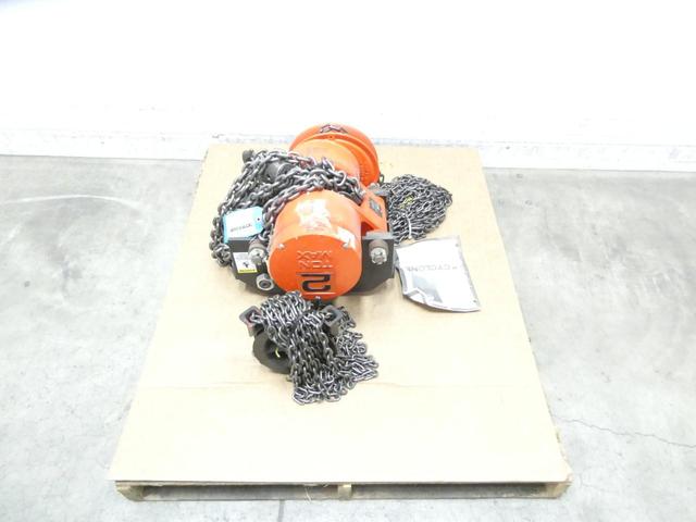 CM COLUMBUS MCKINNON 5056-S SERIES 648 CYCLONE LOW HEADROOM TROLLEY HOIST 2TON