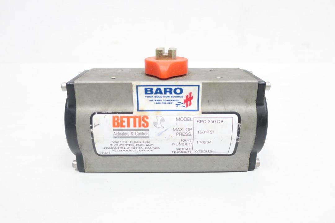 BETTIS RPC250DA PNEUMATIC VALVE ACTUATOR 120PSI