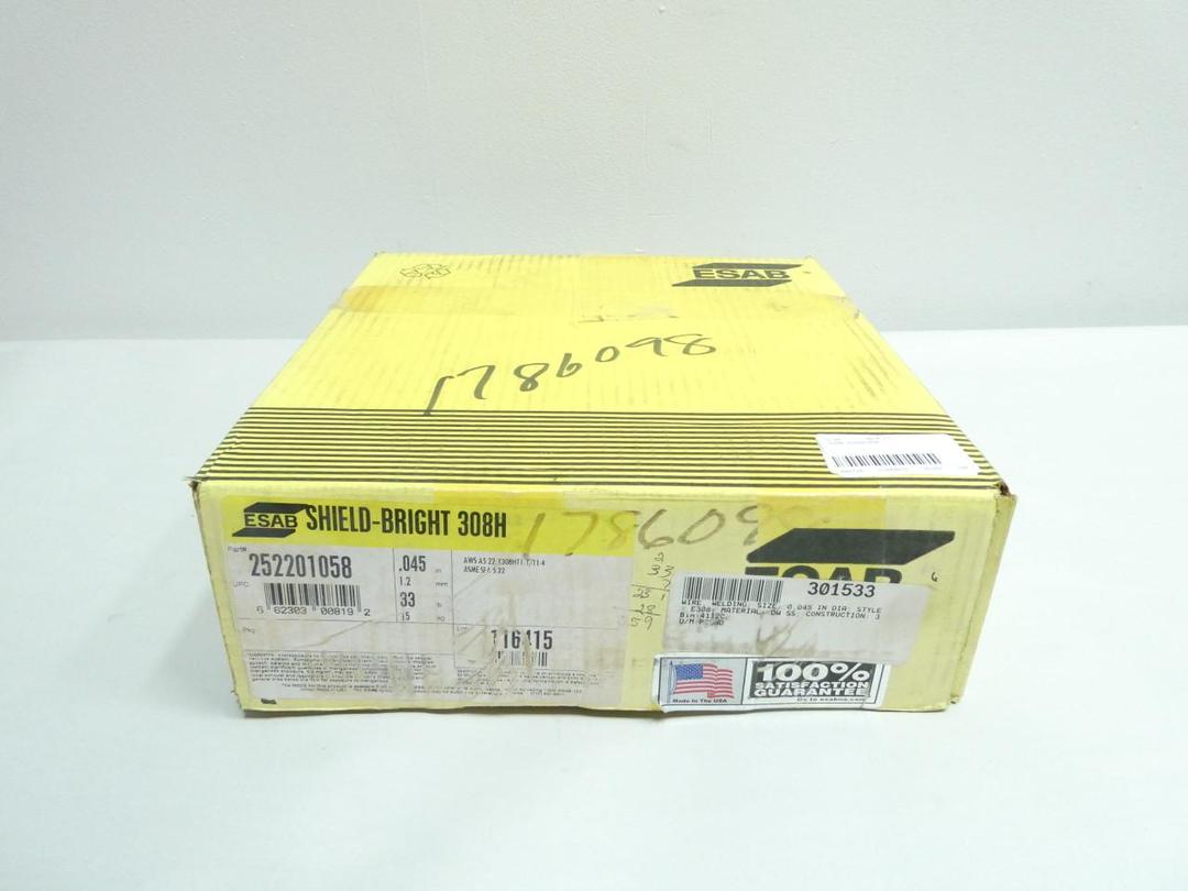 ESAB 252201058 SHIELD-BRIGHT 308H WELDING WIRE 0.045IN 33LB
