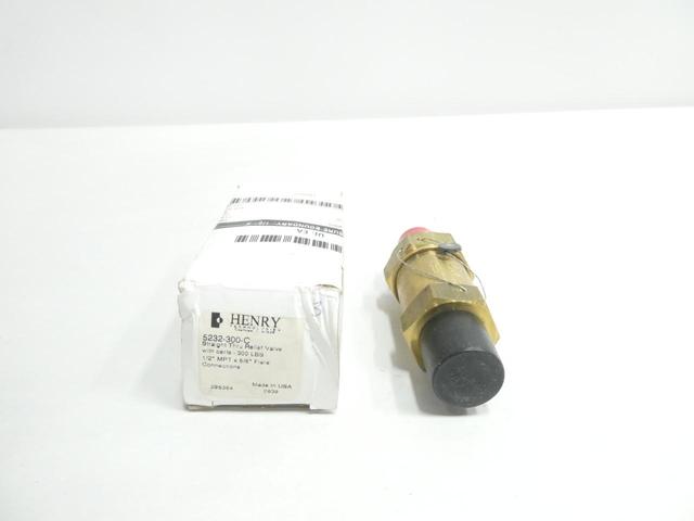 HENRY VALVE CO 5232-300-C STRAIGHT BRASS RELIEF VALVE