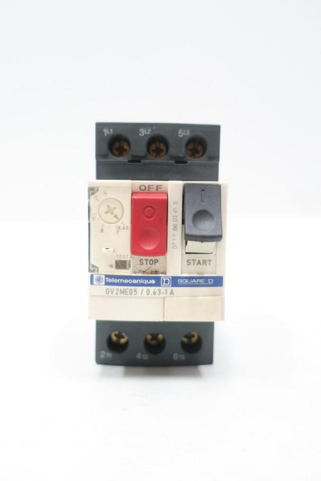 TELEMECANIQUE GV2ME05 MOTOR CIRCUIT BREAKER 0.63-1A AMP 1/2HP