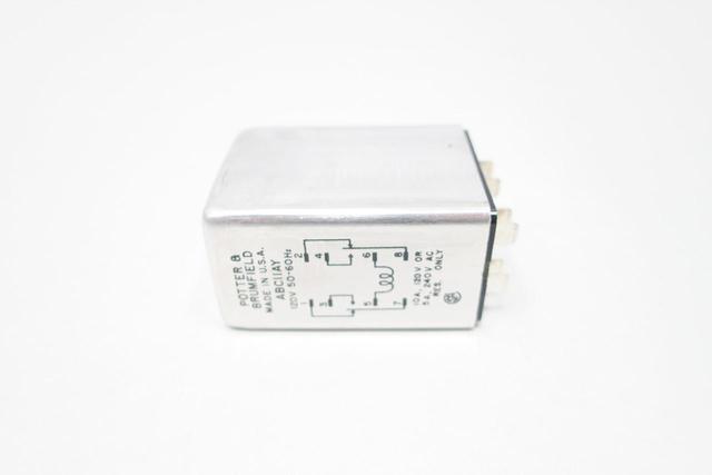 POTTER BRUMFIELD ABCIIAY PLUG-IN RELAY 120V-AC