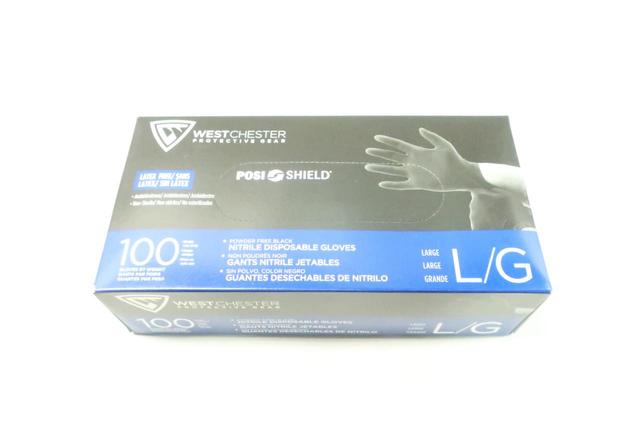 BOX OF 100 WEST CHESTER 2920/L POSI SHIELD NITRILE DISPOSABLE GLOVE LARGE