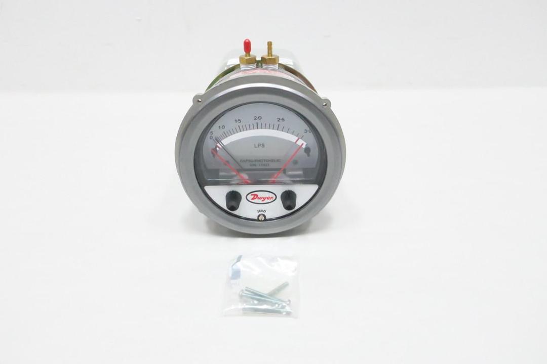 DWYER 43010 W10T PRESSURE GAUGE 0.5-3.0LPS