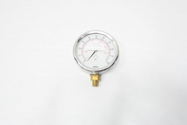 WIKA 4280075 PRESSURE GAUGE 4IN 0-100PSI 1/4IN NPT