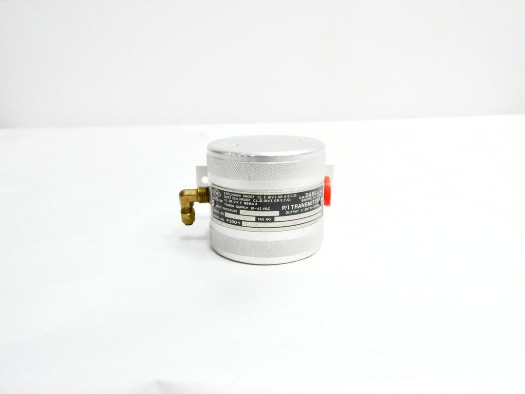 GW DAHL P200+P14 PRESSURE TO CURRENT TRANSDUCER 4-20MA 0-10PSI 10-42V-DC