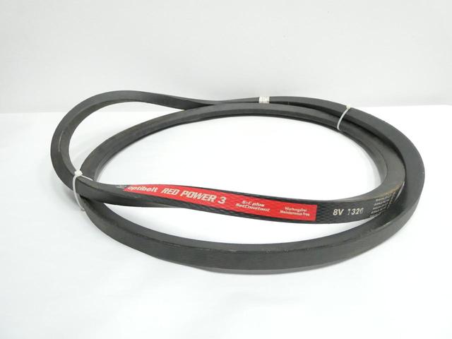 OPTIBELT 8V1320 RED POWER 3 V-BELT 132IN 1IN