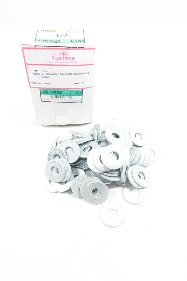 BOX OF 50 NIAGARA FASTENERS 30001637 WASHERS 3/4IN