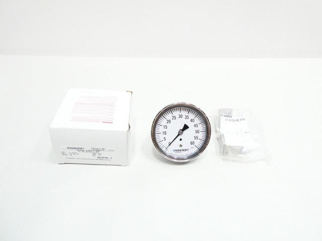 ASHCROFT 35-1009-SW-02B-60#-XUC PRESSURE GAUGE 3-1/2IN 1/4IN NPT 0-60PSI