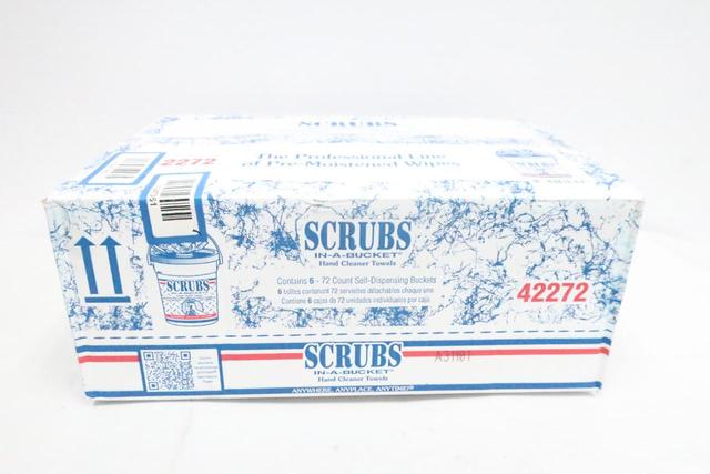 BOX OF 6 SCRUBS IN-A-BUCKET 42272 72 COUNT SELF-DISPENSING BUCKETS