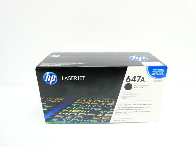 GENUINE HEWLETT PACKARD HP CE260A 647A LASERJET BLACK TONER CARTRIDGE OEM