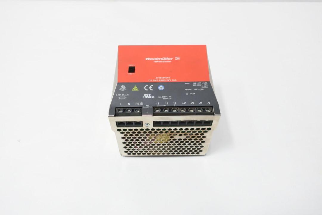 WEIDMULLER 8708680000 POWER SUPPLY 100-120/200-240V-AC 10A 24V-DC 250W