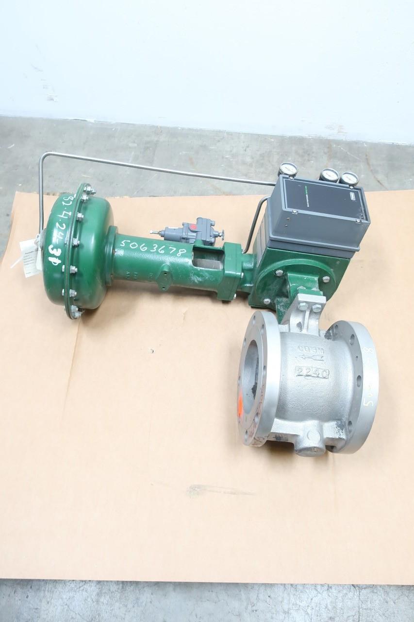 FISHER V150 SER B 1052 SIZE 40 3610J STAINLESS VEE-BALL CONTROL VALVE 6IN 150