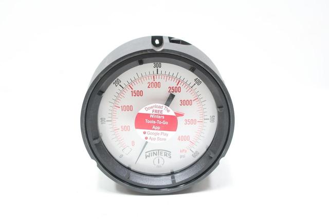 WINTERS PPC5469 PRESSURE GAUGE 4-1/2IN 0-600PSI 1/2IN NPT