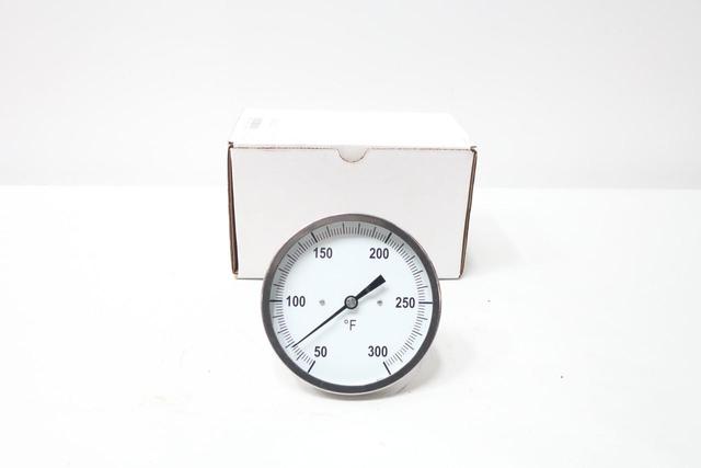 WESTON 4503-04200-QF BIMETAL THERMOMETER 5IN 4IN 50-300F 1/2IN NPT