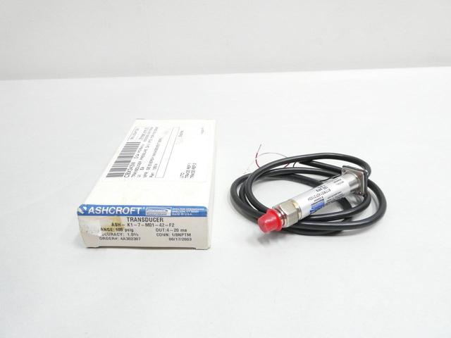 ASHCROFT K17M0142F2100# PRESSURE TRANSDUCER 100PSI 10-30V-DC