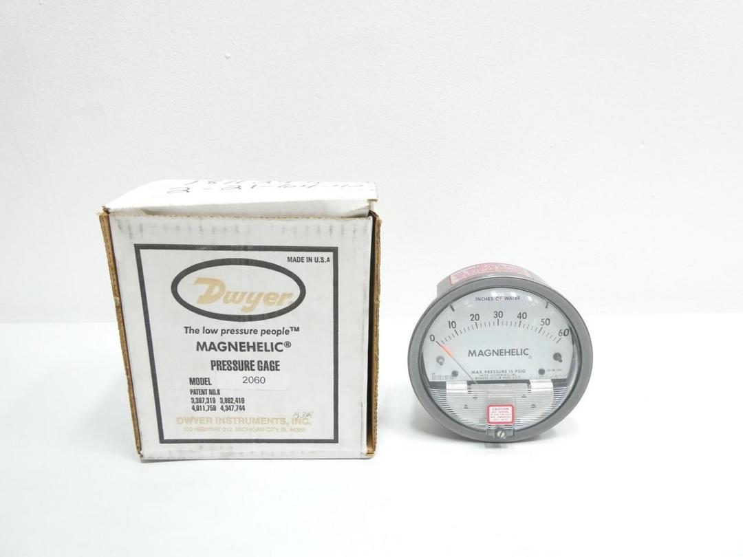 DWYER 2060 PRESSURE GAUGE 4IN 0-60IN-H2O
