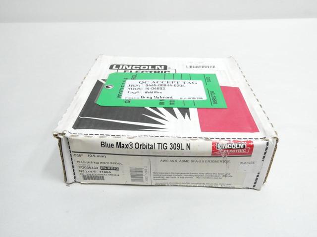 LINCOLN ED035333 BLUE MAX ORBITAL TIG 309LN WELDING WIRE 0.035IN 10LB
