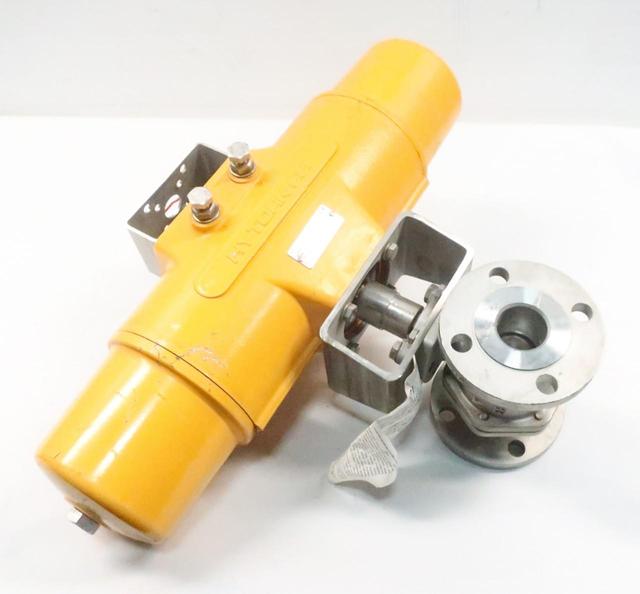 KTM EB132-32ET-15L PNEUMATIC STAINLESS FLANGED BALL VALVE 1-1/2IN 150