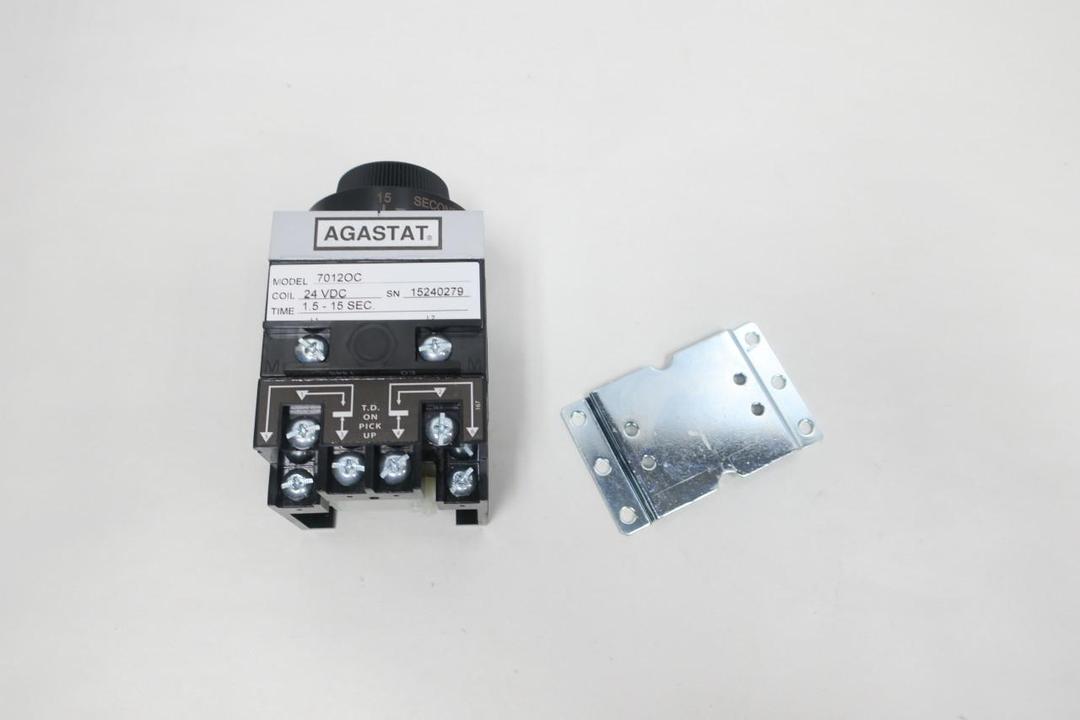 AGASTAT 7012OC TIME DELAY RELAY 1.5-15SEC 24V-DC