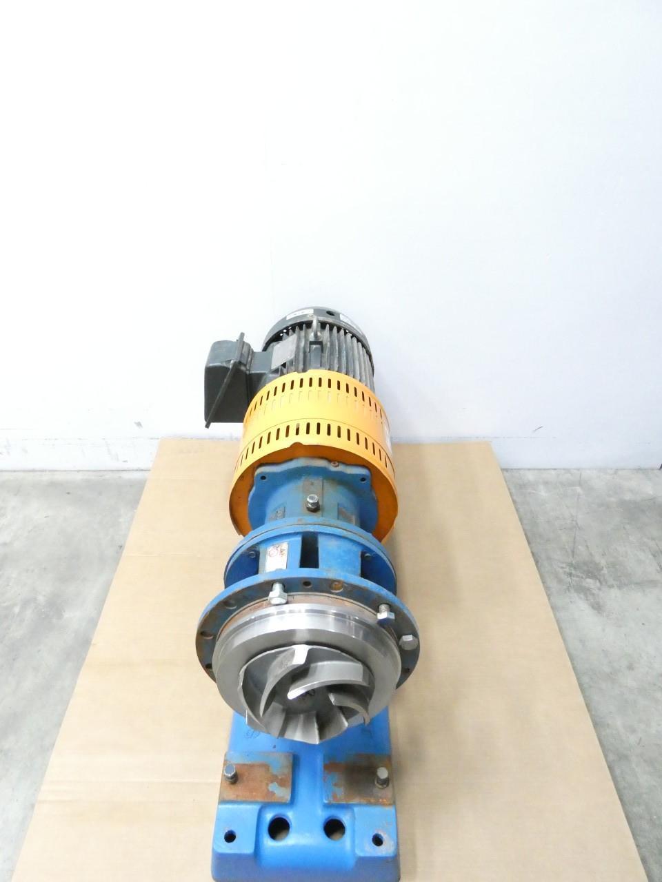 GOULDS 3196MTX 10IN POWER END MOTOR ASSEMBLY WITH STAINLESS 6-VANE IMPELLER 8IN