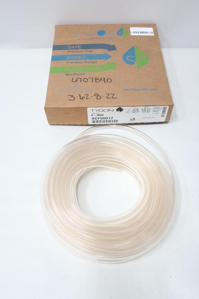 TYGON E-3603 ACF00017 FLEXIBLE TUBING 1/4IN 50FT 3/8IN