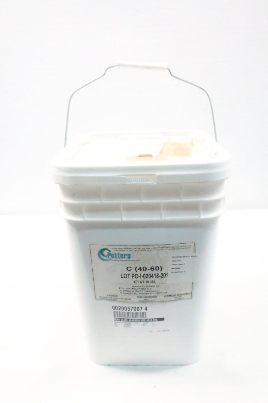 POTTERS 3386K71 C(40-60) METAL FINISHING GLASS BEADS 50LBS